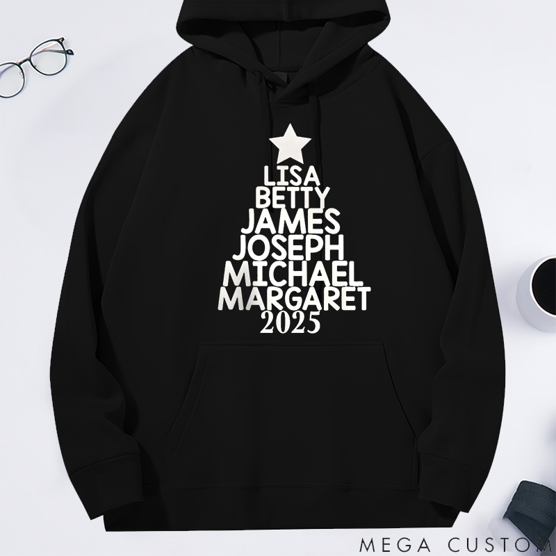 Personalized Family Reunion Theme Our Family's Christmas Tree Classic Hoodie