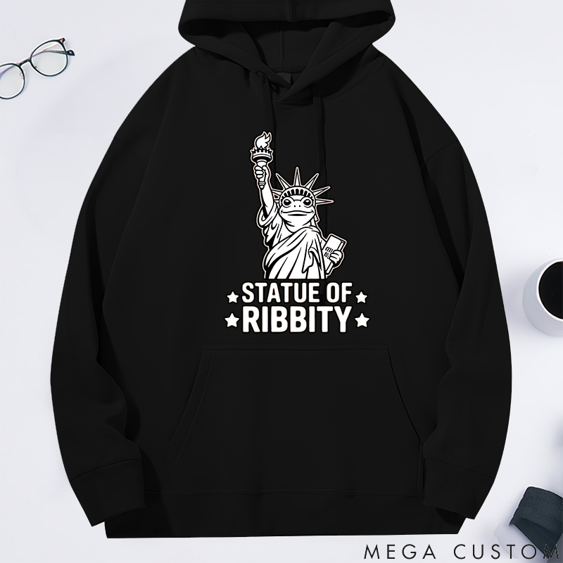 Personalized Classic Hoodie Statue of Ribbity Funny Frog Protest