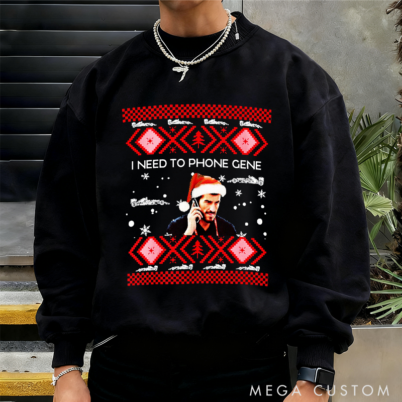 Personalized Christmas Sweatshirt I Need to Phone Design Sweatshirt Gift for Racers and Racing Lovers 