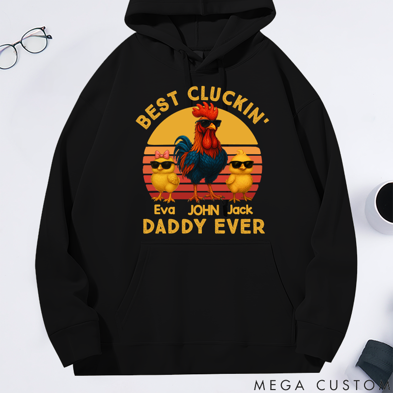 Personalized Classic Hoodie Best Cluckin Dad Ever Theme