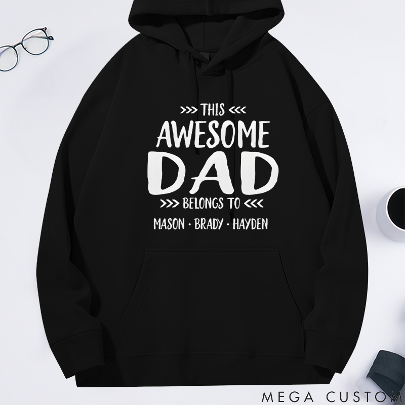 Personalized Classic Hoodie Best Dad Ever Fist Bump Design