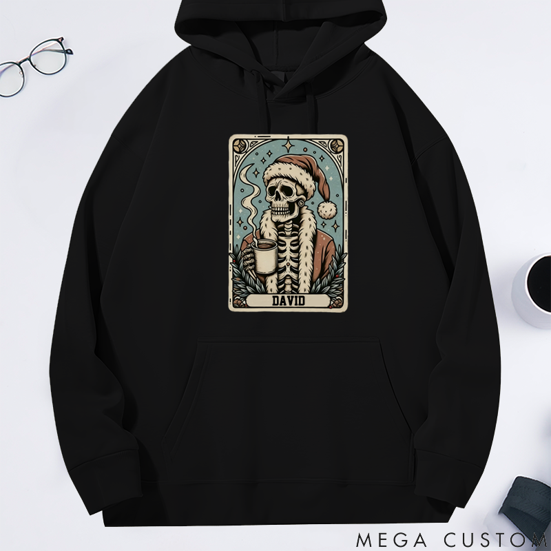 Personalized Classic Hoodie Christmas Tarot Skeleton Theme