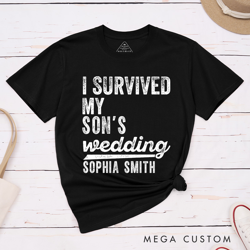 Personalized Retro Mother of the Bride Matching T-Shirt with Name Vintage Mother of the Groom T-Shirt MOB MOG Wedding T-Shirt Bachelorette Party Gift