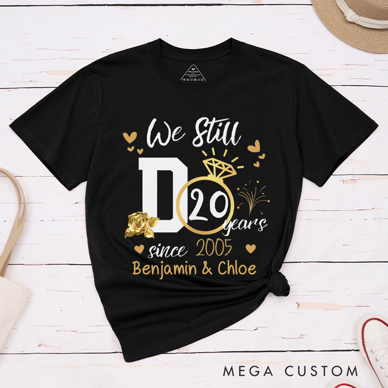 Personalized Couple 20th Anniversary T-Shirt We Still Do 20 Years Anniversary T-Shirts for Couple Wife Husband Gift Tees