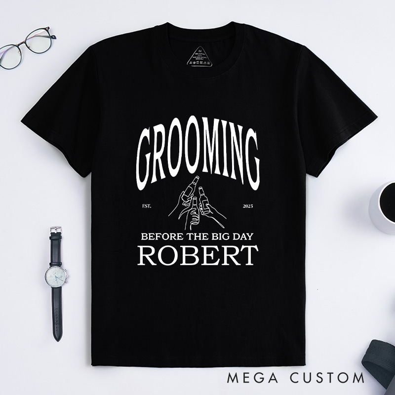 Personalized Groomsman Bachelor Party T-Shirts Funny Groom Team Shirts Wedding Party Favors Top Best Man Gifts For Men Groomsman Usher
