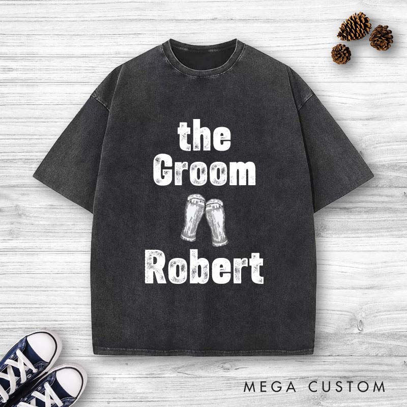 Personalized Cheers To Groom Bachelor Party T-Shirt Groomsman Stag Party Favors Shirt Bachelor Party Gift Tees Best Man Gift