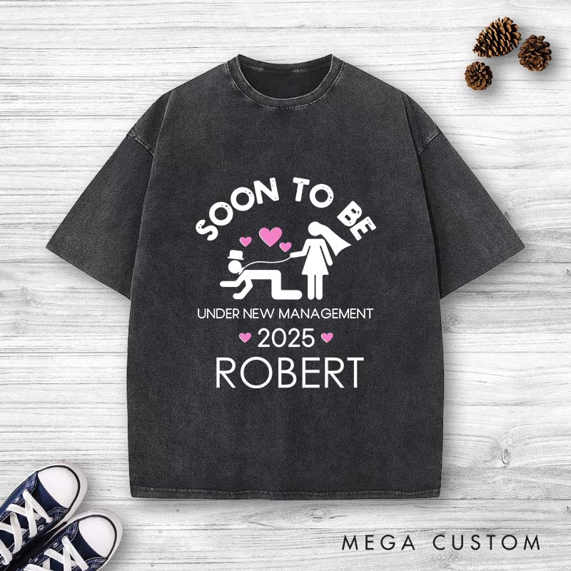 Personalized Soon To Be Husband T-Shirt Funny Wedding Designed Shirt for Groom Wedding Party Favors Shirt for Men Stag Gift Tees for Him