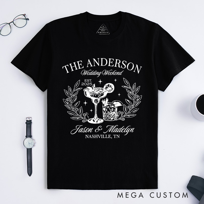 Personalized Couple Wedding Weekend T-Shirt Wife Husband Wedding Anniversary Gift Shirt Anniversary Gift For Her Him