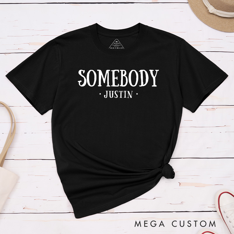 Personalized Couple Somebody and Somebody’s Problem Matching T-Shirt with Name Valentine's Day T-Shirt for Husband Wife Boyfriend Girlfriend Gift