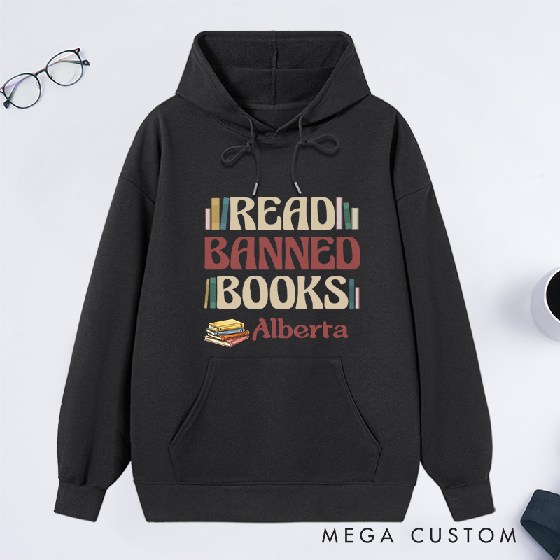 Personalized Read Banned Books Classic Hoodies Book Lover Hoodies Reading Hoodies with Name Librarian Gift Book Lover Gift For Reader