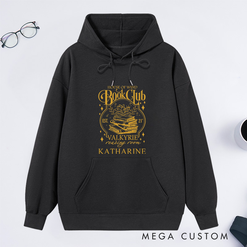 Personalized Book Club Classic Hoodies Feyre Reading Hoodies Custom Book Lover Hoodies with Name Librarian Gift Reading Gift for Reader