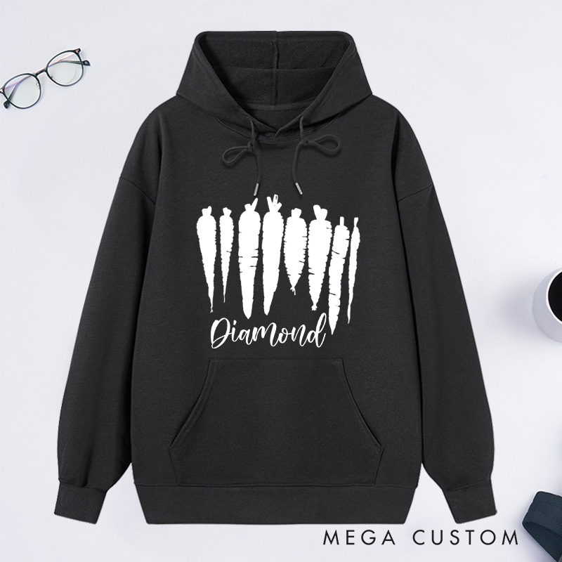 Personalized Carrot Classic Hoodies Custom Food Hoodies with Name Vegetable Hoodies Plant Lover Gift Gardening Lover Gift Gardener Gift