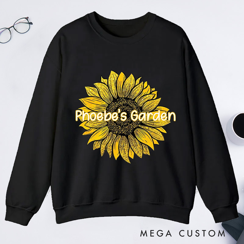 Personalized Sunflower Classic Sweatshirts Plant Lady Sweatshirt with Name Gardener Sweatshirt Plant Lover Gift Gardening Gift Gardener Gift