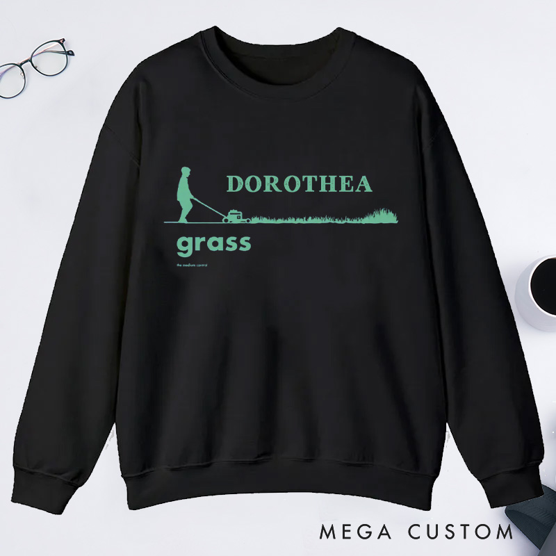Personalized Grass Men's Classic Sweatshirts Garden Sweatshirt with Name Gardener Sweatshirt Plant Lover Gift Gardening Gift for Father