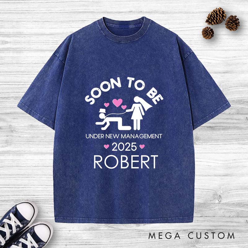 Personalized Soon To Be Husband T-Shirt Funny Wedding Designed Shirt for Groom Wedding Party Favors Shirt for Men Stag Gift Tees for Him