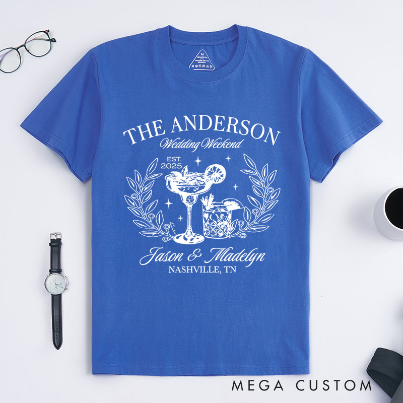 Personalized Couple Wedding Weekend T-Shirt Wife Husband Wedding Anniversary Gift Shirt Anniversary Gift For Her Him
