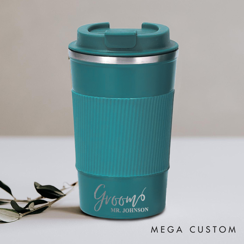 Personalized Mr and Mrs Wedding Couple Insulated Coffee Cup Tumbler