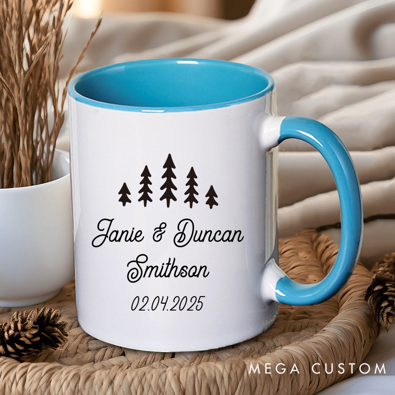 Personalized Adventure Awaits Couple Mugs Couple Coffee Mug for Wife Husband Anniversary Ceramic Coffee Cup for Couple
