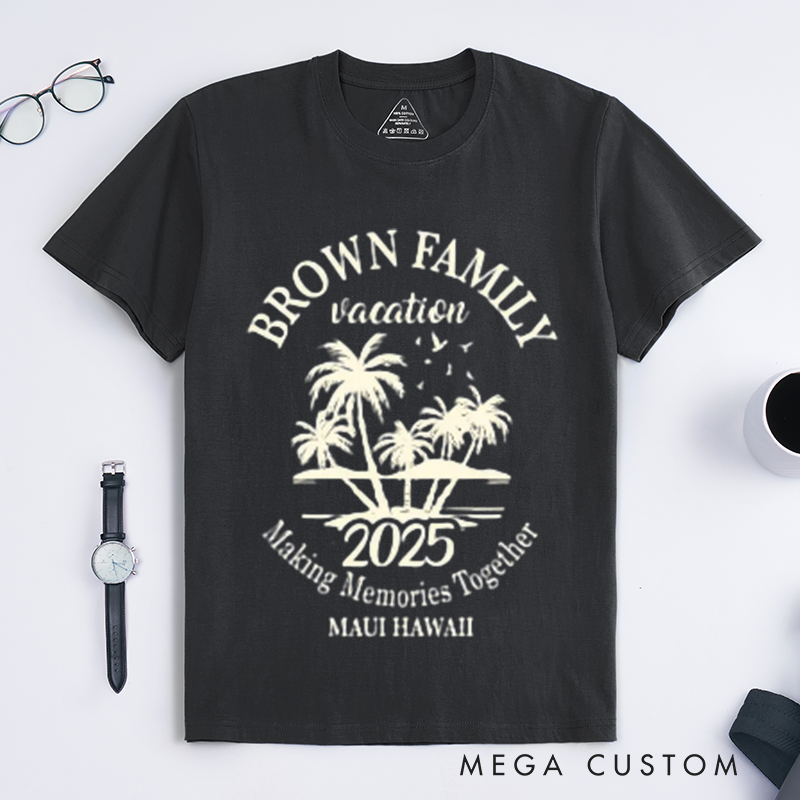 Personalized 2025 Family Vacation Matching Shirts and Make Memories in Comfort and Style Classic T-shirt