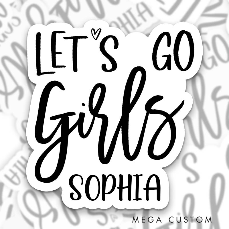 Personalized Man I Feel Like a Bride with Diamond Sticker Bridesmaid Let’s Go Girls Sticker with Name Wedding Sticker Bachelorette Party Sticker