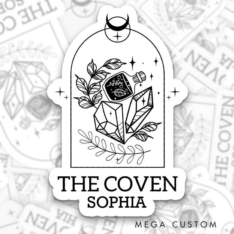 Personalized Tarot The Bride Sticker Bridesmaid Sticker Team Bride The Coven Hen Party Sticker Wedding Bridal Party Sticker Bachelorette Party