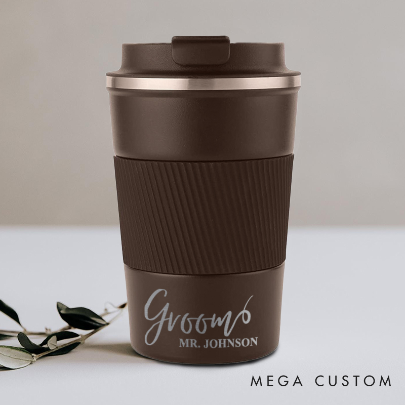 Personalized Mr and Mrs Wedding Couple Insulated Coffee Cup Tumbler