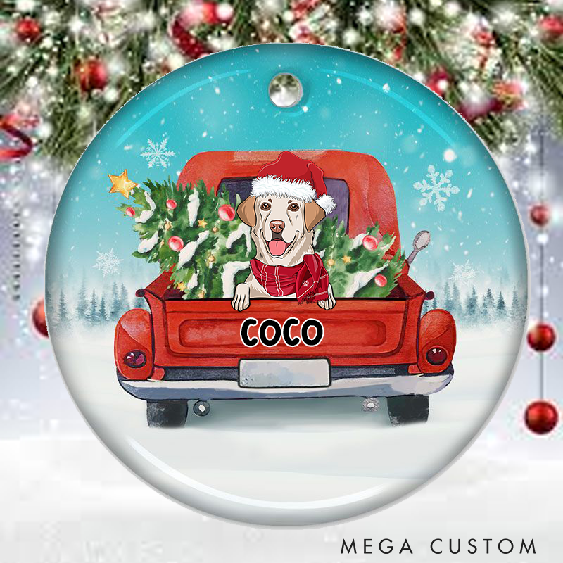 Personalized Dog Lover Wishing You Loads of Holiday Cheer Christmas Ornament