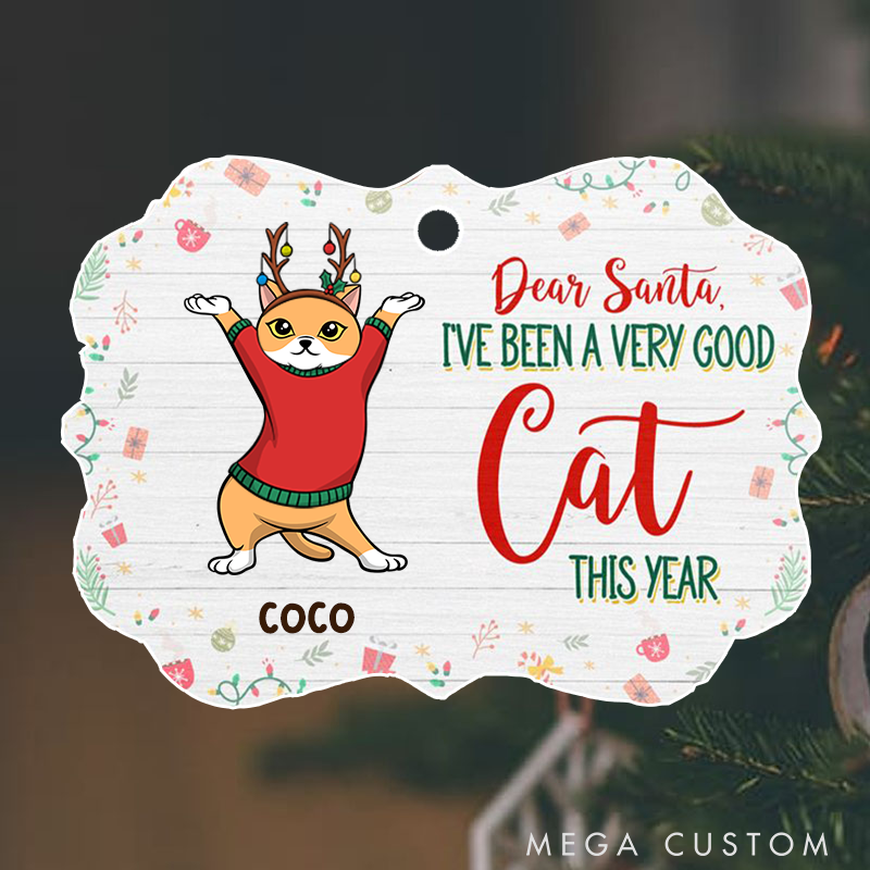 Personalized Cat Lover We've been Good Cats this Year Christmas Ornament