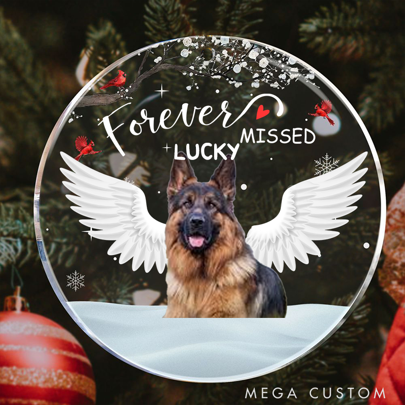Personalized Pet Lover Forever Loved Pet Loss Christmas Ornament