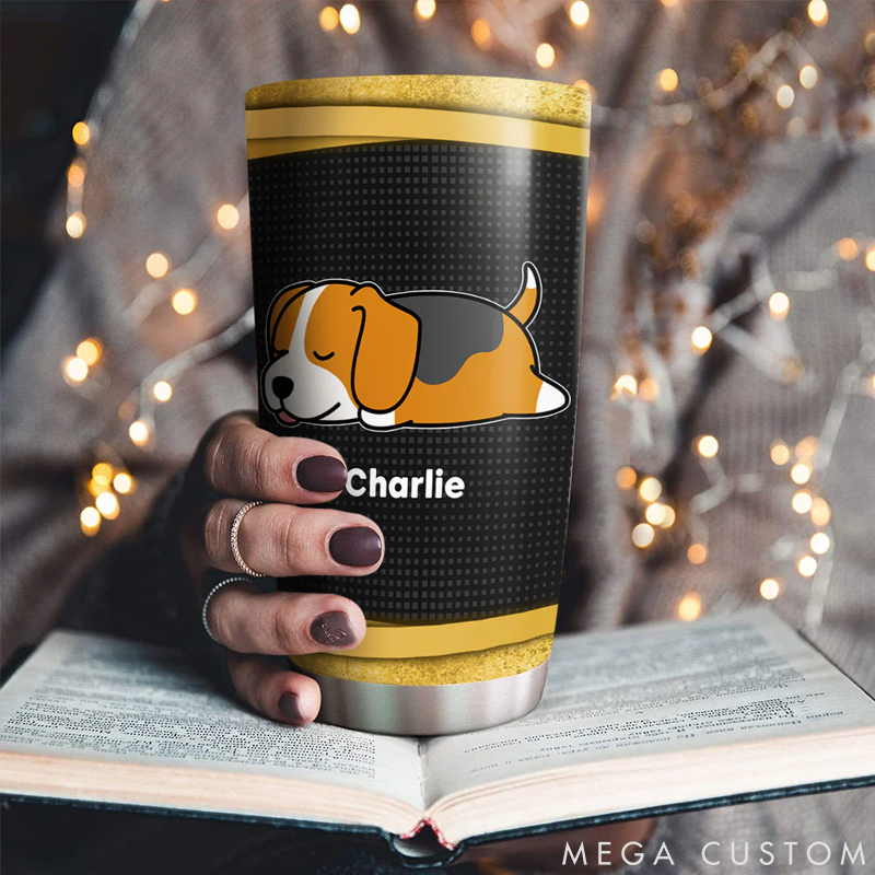 Personalized Dog Lover Bite His Butt 20oz Tumbler