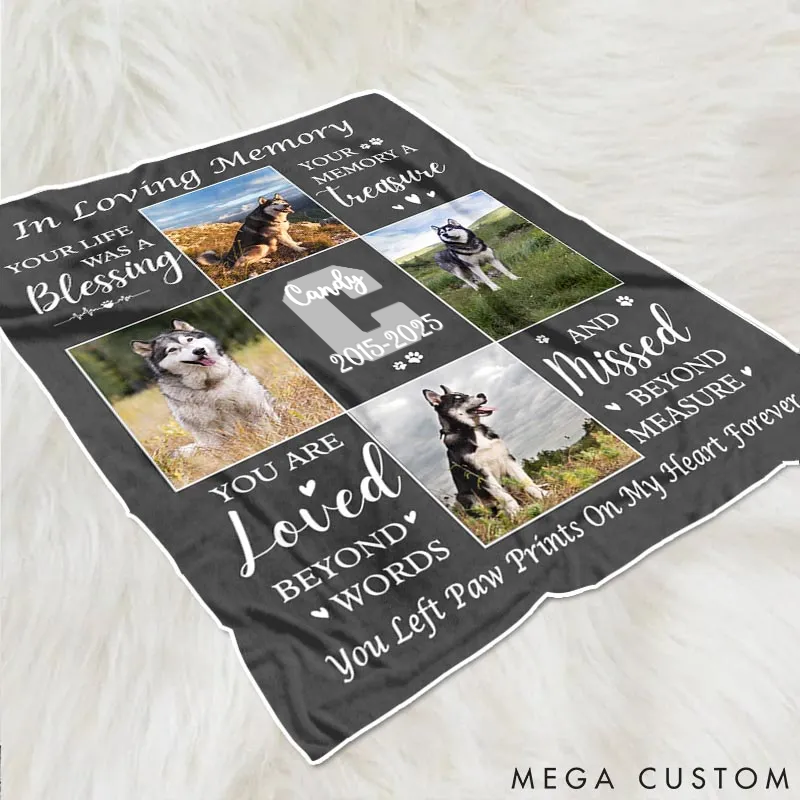 Personalized Pet Lover Custom Photo You are Loved Beyond Words Throw Blanket