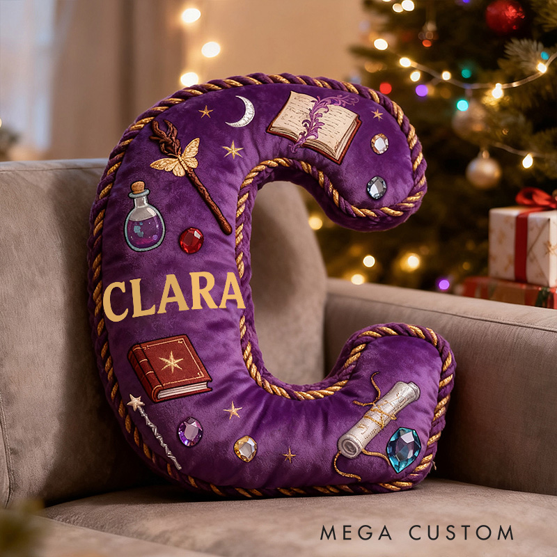 Personalized Magic Academy Pillow Decorated with Magic Scrolls Magic Potions Magic Wands Graphic 3D Print Pillow for Kids and Magic Lovers