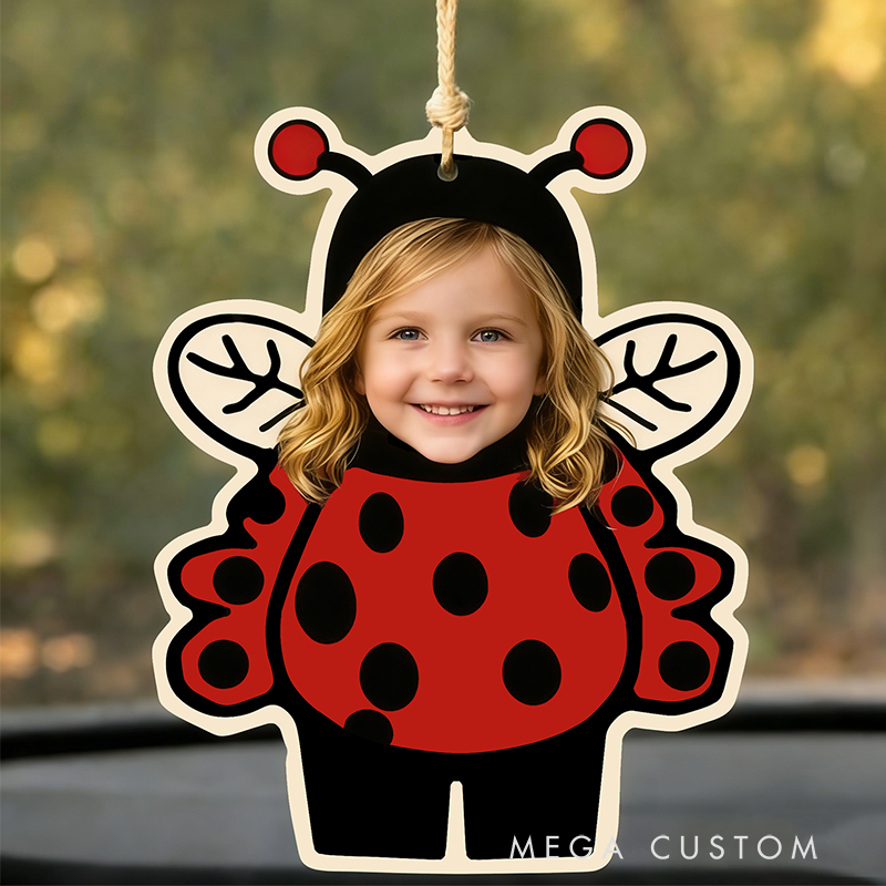Personalized Cute Insect Theme Car Freshener Custom Photo Holiday Gift Choice Scented Decor for Nature Lovers