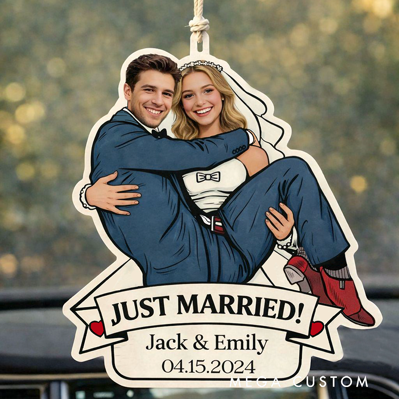 Personalized Funny Princess Carry Car Freshener Custom Photo Romantic Gift for Couples  