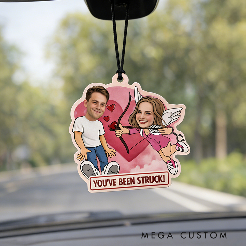 Personalized Cupid Arrow Car Fragrance Custom Photo Romantic Holiday Gift Choice Scented Ornament for Partners