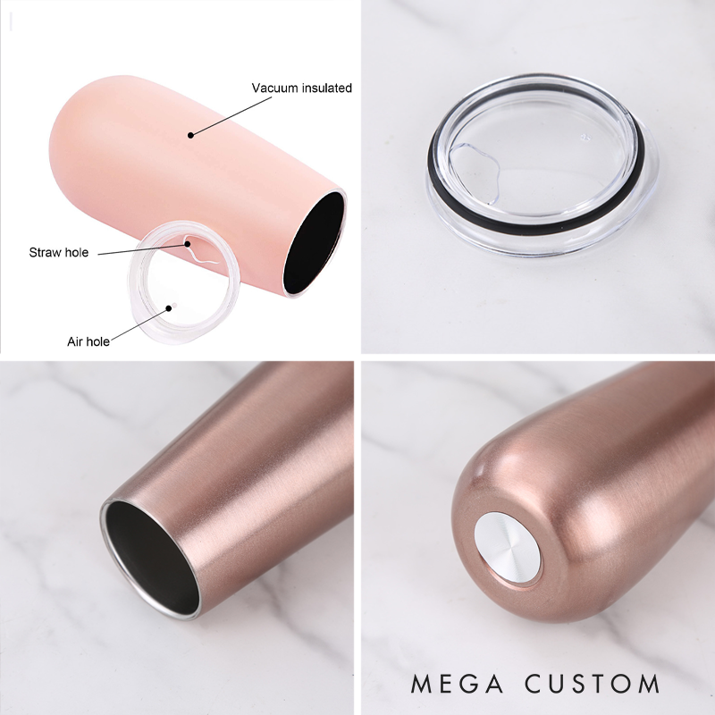 Personalized Champagne Tumbler for Teacher Stainless Stee Tumbler with Lid Teacher Appreciation Gift