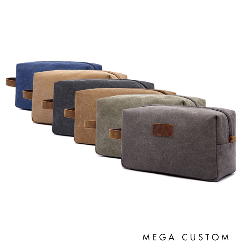 Personalized Engraved Toiletry Bag for Firefighter Classic Design Travel Toiletry Canvas Mens Dopp Bag