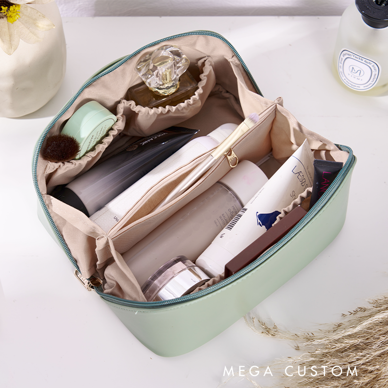 Personalized Leather Cosmetic Bag for Nurse Large Capacity Makeup Bag Leather Storage Organizer Gift