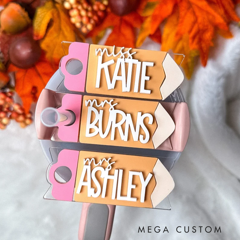 Personalized Teacher Tumbler Tags Appreciation Gift for Teachers