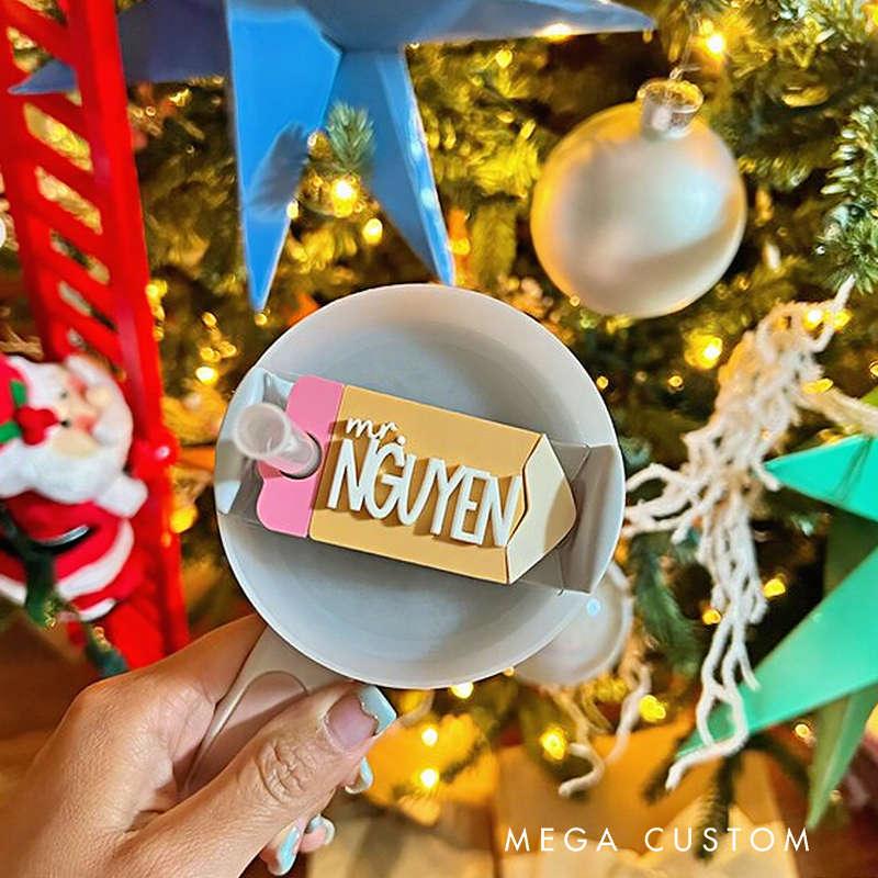 Personalized Teacher Tumbler Tags Appreciation Gift for Teachers