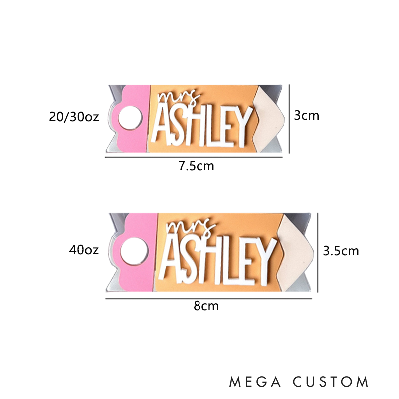 Personalized Teacher Tumbler Tags Appreciation Gift for Teachers