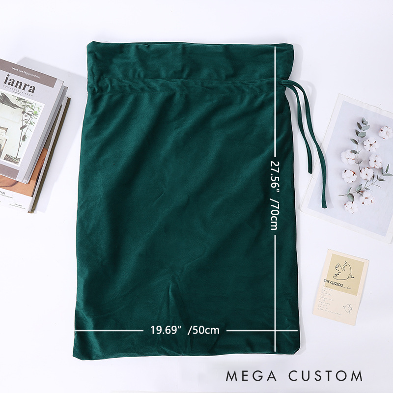 Personalized Velvet Santa Sack Christmas Gift Bag for Teachers Cute Rudolph Christmas Tree Santa Claus Design Gift Bags Christmas Party Supplies Favors