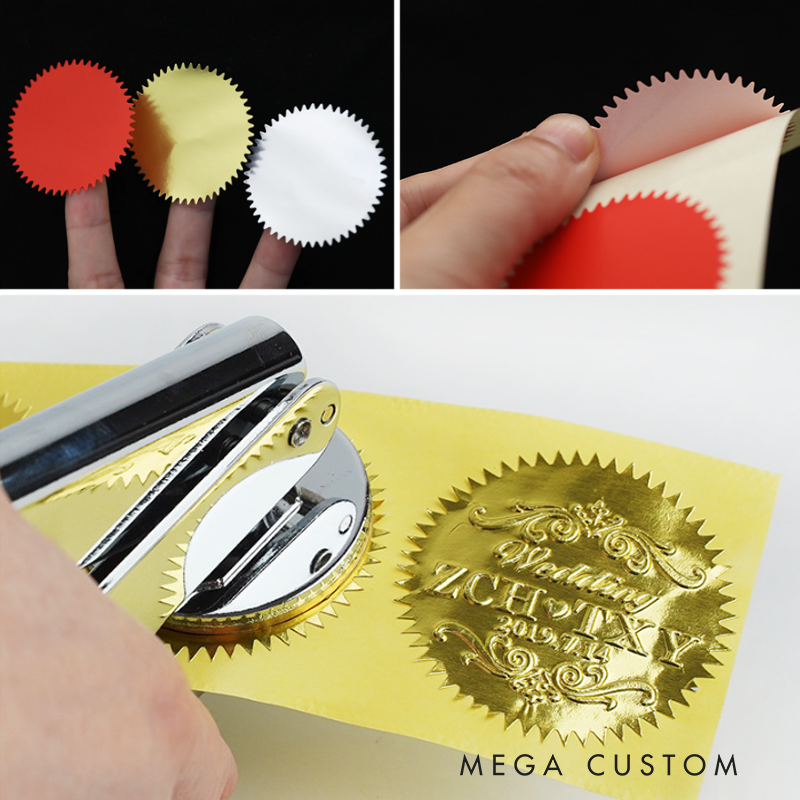 Personalized Teacher Book Embosser Stamp with Pencil Ruler Design Thoughtful Gift for Teachers