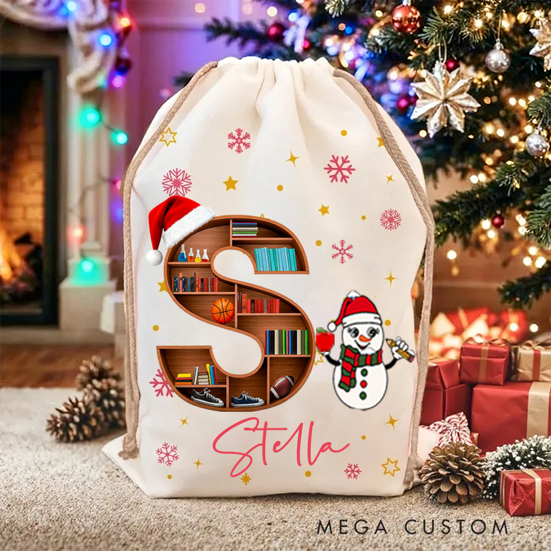 Personalised Christmas Santa Sack for Teachers Thoutful Christmas Gift