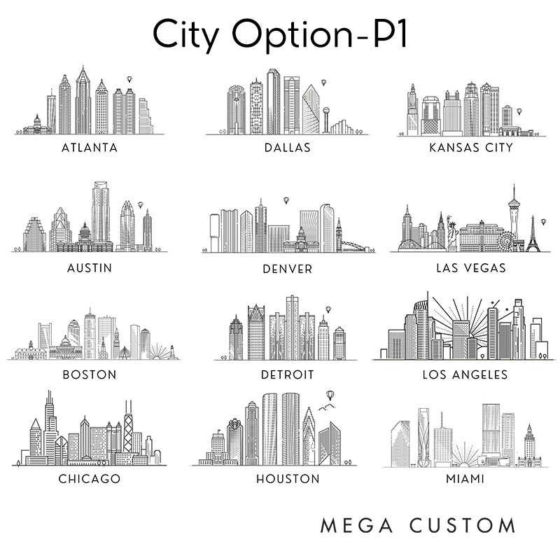 Personalized Couple City Skyline Engaged Ceramic Ornament Newlyweds Photo Married Ornament Our First Christmas Ornament Wedding Bridal Shower Gift