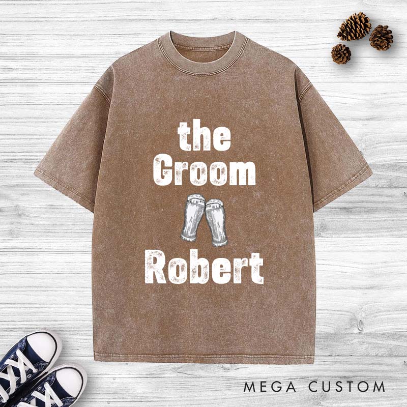 Personalized Cheers To Groom Bachelor Party T-Shirt Groomsman Stag Party Favors Shirt Bachelor Party Gift Tees Best Man Gift