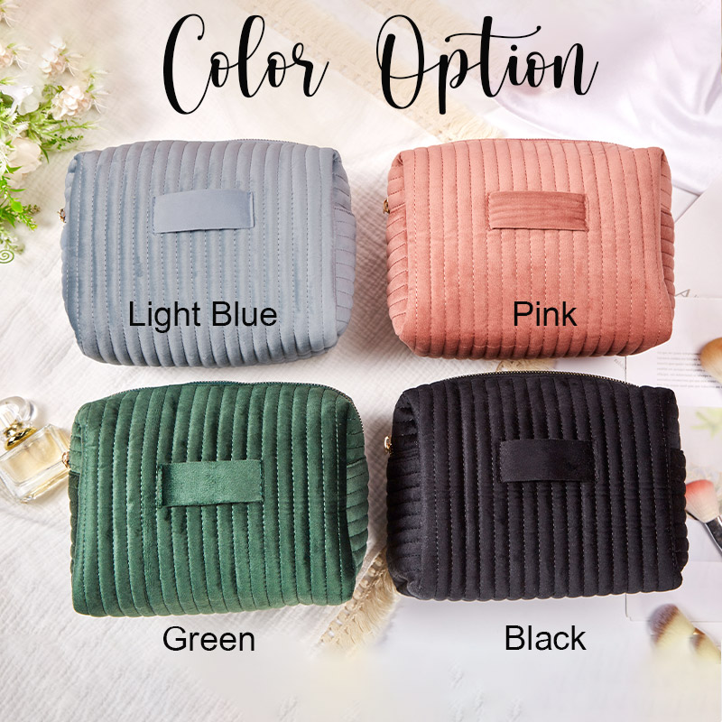 Personalized Velvet Makeup Bag Gift for Bridal Party Gifts Ideas Summer Travel Gift Cosmetic Bag With Name