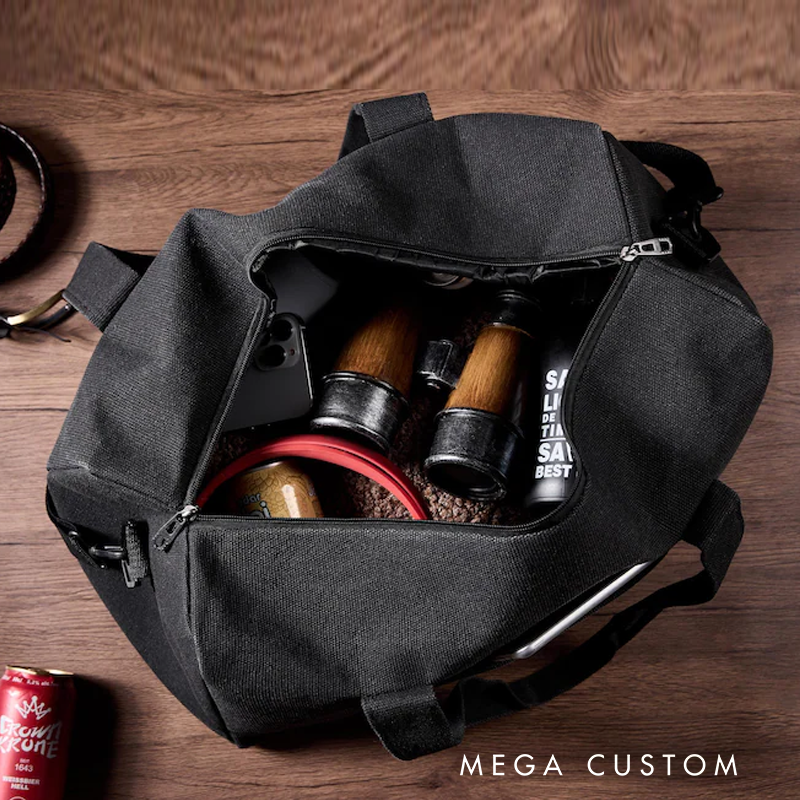 Personalized Canvas Duffle Bag for Firefighter Custom Weekender Bag Luggage Bag Gift For Fireman