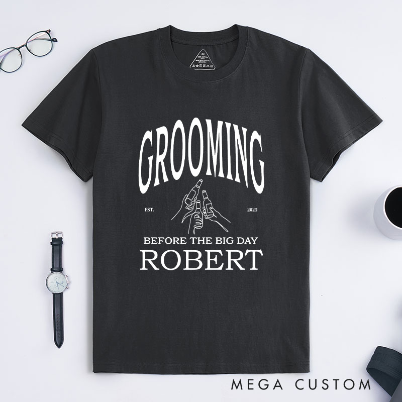Personalized Groomsman Bachelor Party T-Shirts Funny Groom Team Shirts Wedding Party Favors Top Best Man Gifts For Men Groomsman Usher