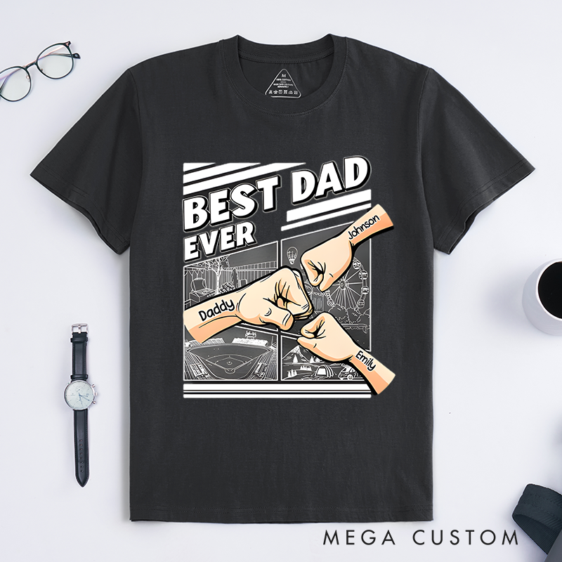 Personalized Best Dad Ever Fist Design Classic T-shirt